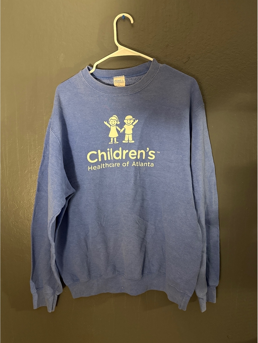 Port & Company Blue Children's Healthcare of Atlanta Pullover Sweatshirt - Large